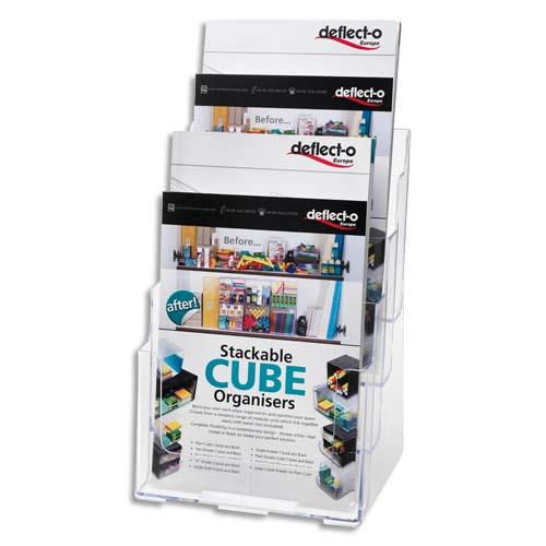 [225597] DEFLECTO Porte brochure 4cases format A4 transparent