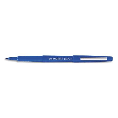 [036184] PAPERMATE Stylo feutre Flair Original, pointe M Trait 0,7 mm Bleu