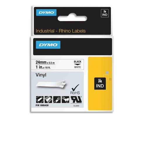 [226082] DYMO Ruban Rhino 24mm Noir sur Blanc vinyl 1805430