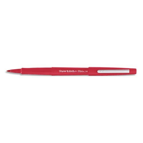 [036192] PAPERMATE Stylo feutre Flair Original, pointe M Trait 0,7 mm Rouge