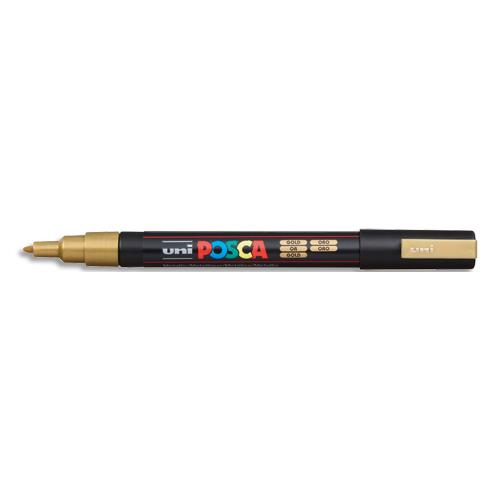 [226923] POSCA Marqueur peinture à eau, encre à pigmentation or, pointe fine PC3M OR