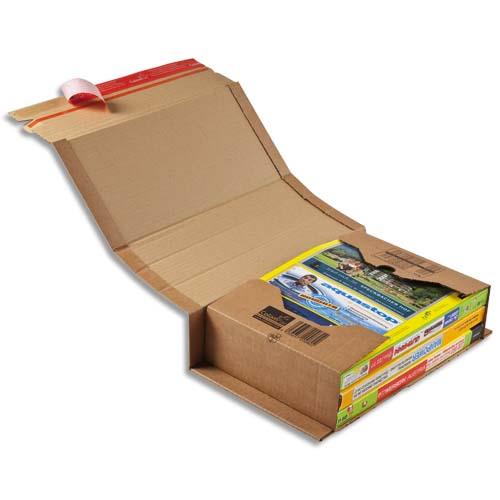 [228107] COLOMPAC Etui d'expédition rigide en carton brun - Format A4 : 30,2 x 21,5cm, hauteur 8 cm