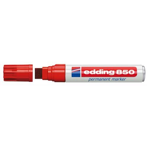 [230705] EDDING Marqueur Edding 850 permanent, corps alu - pointe biseautée- coloris Rouge