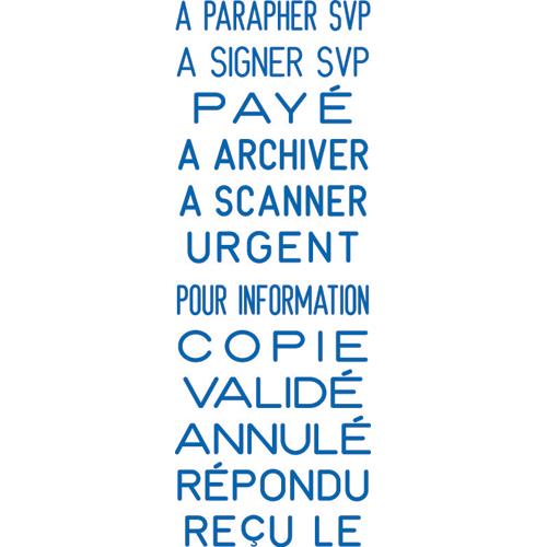 [231846] TRODAT Timbre multiformules commercialesx12 - Printy 4822 Bleu à encrage auto. Hauteur caractères 4mm