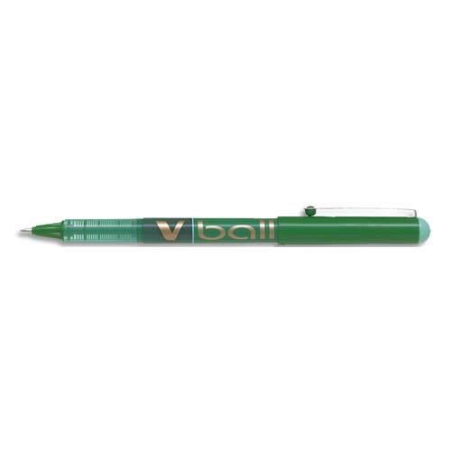 [234507] PILOT Roller à encre liquide V Ball 10 avec pointe métal de 1,0 mm. Coloris Vert