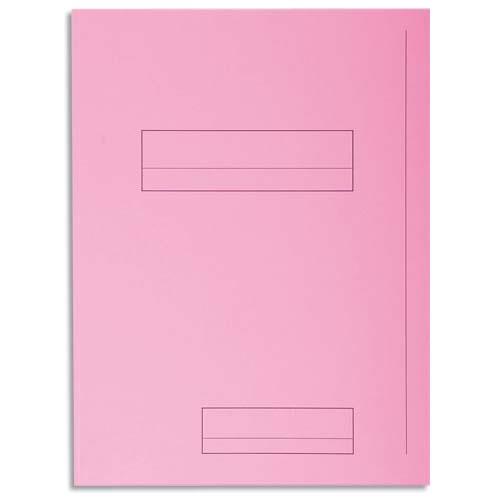 [235158] EXACOMPTA Paquet de 50 chemises pré-imprimés 2 rabats SUPER 250 en carte 210 grammes coloris Rose