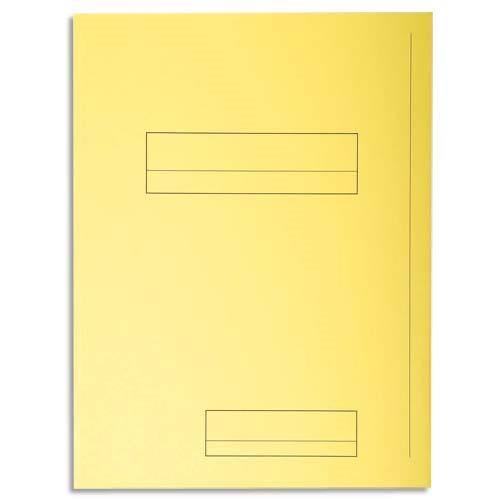 [235177] EXACOMPTA Paquet de 50 chemises pré-imprimés 2 rabats SUPER 250 en carte 210 grammes coloris Jaune