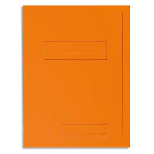 [235178] EXACOMPTA Paquet de 50 chemises pré-imprimés 2 rabats SUPER 250 en carte 210 grammes coloris Orange