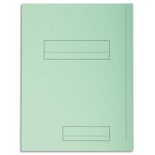 [235182] EXACOMPTA Paquet de 50 chemises pré-imprimés 2 rabats SUPER 250 en carte 210 grammes coloris Vert