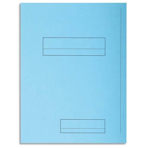 [235192] EXACOMPTA Paquet de 50 chemises pré-imprimés 2 rabats SUPER 250 en carte 210 grammes coloris Bleu clair