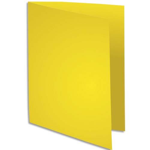 [235230] EXACOMPTA Paquet de 100 chemises ROCK'S en carte 210 grammes coloris Jaune citron