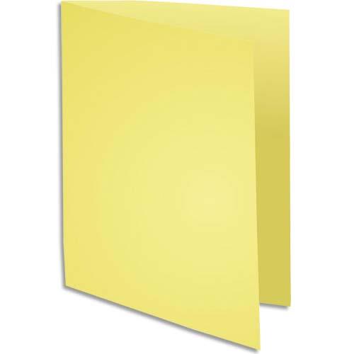[235449] EXACOMPTA Paquet de 100 chemises SUPER 180 en carte 160 grammes coloris Jaune canari