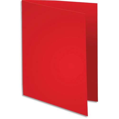 [235465] EXACOMPTA Paquet de 100 chemises SUPER 180 en carte 160 grammes coloris Rouge