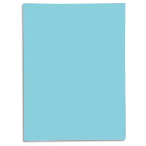 [235486] EXACOMPTA Paquet de 50 chemises 1 rabat SUPER 250 en carte 210 grammes Bleu clair