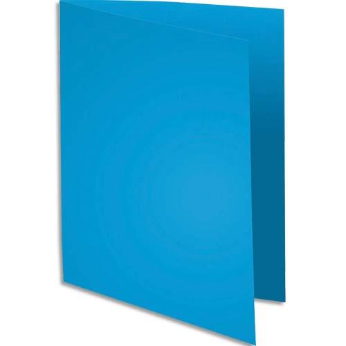 [235566] EXACOMPTA Paquet de 100 chemises SUPER 250 en carte 210 grammes coloris Bleu vif