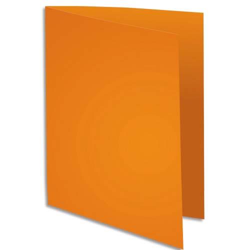 [235607] EXACOMPTA Paquet de 100 chemises SUPER 250 en carte 210 grammes coloris Orange