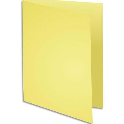 [235614] EXACOMPTA Paquet de 100 chemises SUPER 250 en carte 210 grammes coloris Jaune canari