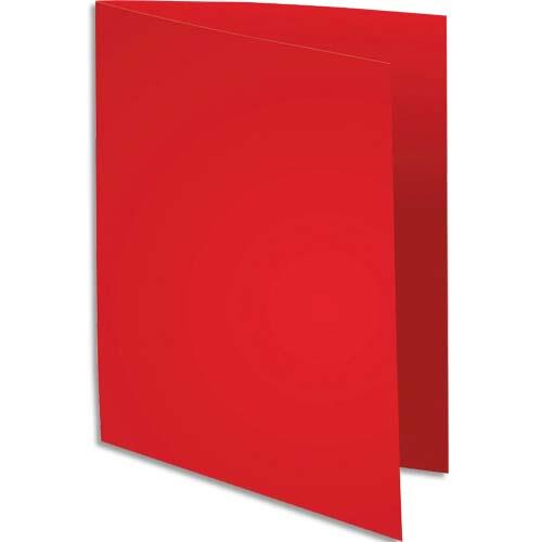 [235657] EXACOMPTA Paquet de 100 chemises SUPER 250 en carte 210 grammes coloris Rouge