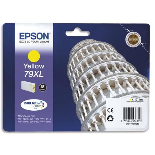 [240475] EPSON Cartouche Jet d'Encre Jaune XL (2 000 p) ''Tour de Pise'' (T7904) - C13T79044010 (dont eco-taxe de 0,02 €)