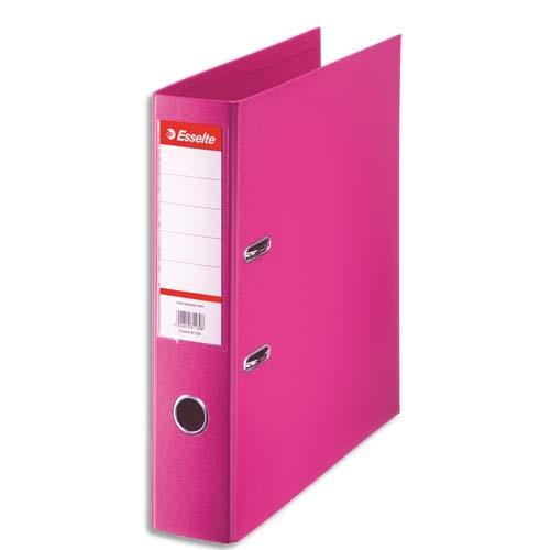 [252885] ESSELTE Classeur à levier Standard, A4, 7,5 cm, PP, fuchsia