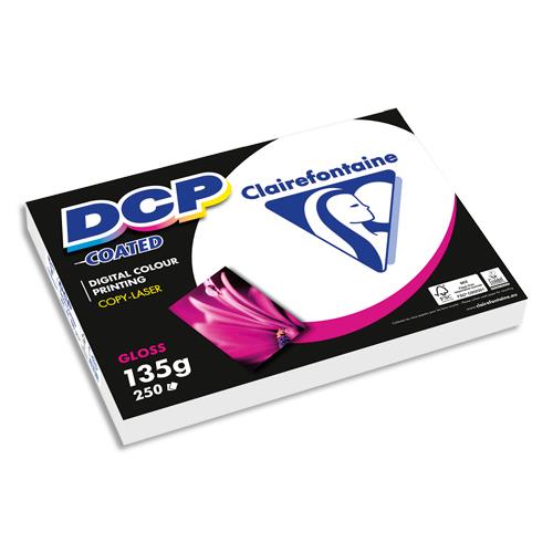 [264266] CLAIREFONTAINE Ramette 250 feuilles A4 135g DCP coated brillant 2 faces 6841