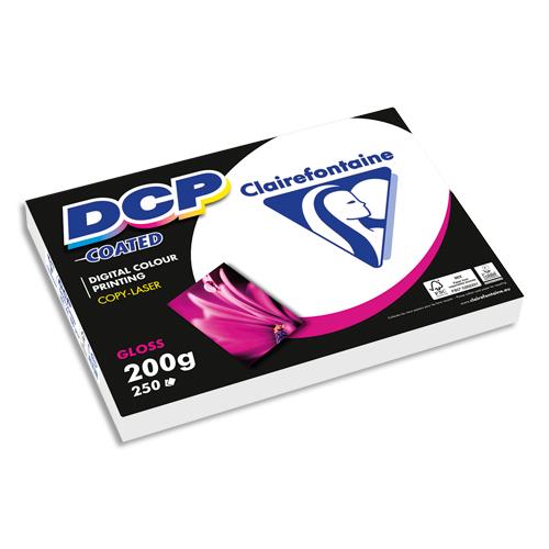 [264282] CLAIREFONTAINE Ramette 250 feuilles A4 200g DCP coated brillant 2 faces 6861