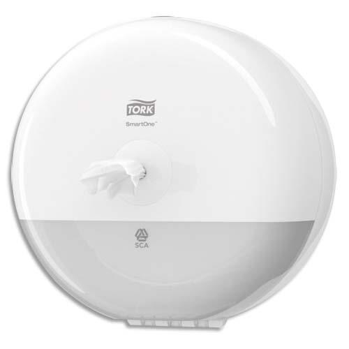 [273178] TORK Mini Distributeur de papier toilette en rouleau SmartOne T9 Blanc ABS - Diamètre 21,9 cm