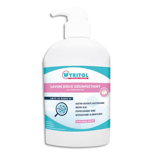 [273343] WYRITOL Flacon pompe 500 ml Savon liquide antibactérien désinfectant doux pour les mains sans parfum