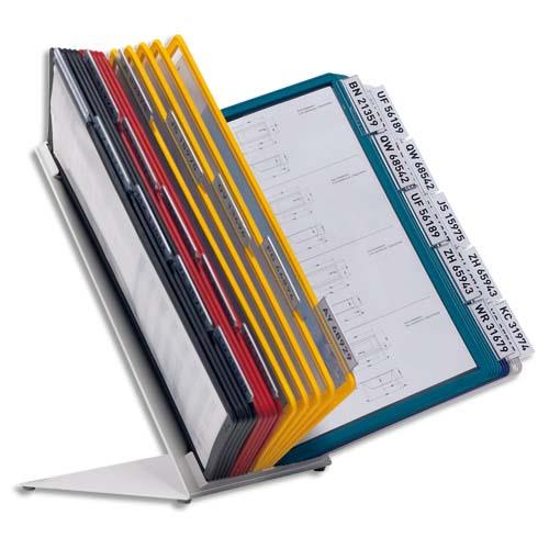 [276225] DURABLE Pupitre de table Vario - onglets indexation en bristol Blanc - 30 pochettes A4 contours Assortis