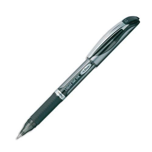 [046685] PENTEL Roller à encre gel rechargeable ENERGEL. Pointe large de 1mm. Coloris noir