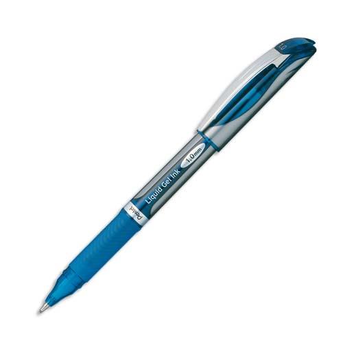 [046716] PENTEL Roller à encre gel rechargeable ENERGEL. Pointe large de 1mm. Coloris Bleu