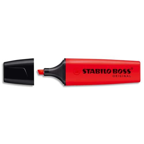 [047593] STABILO BOSS ORIGINAL surligneur pointe biseautée - Rouge fluo