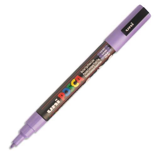 [283628] UNI POSCA Marqueur peinture à eau, encre à pigmentation Violette, pointe fine