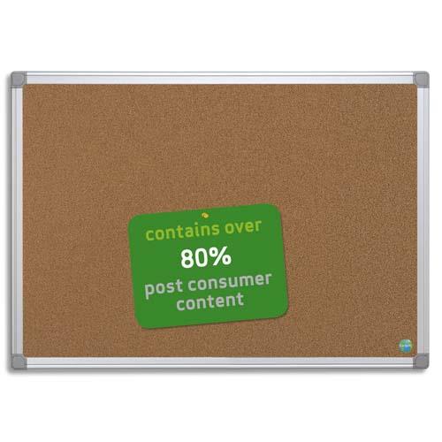 [288735] BI-OFFICE Tableau d'affichage Earth en Liège, cadre en aluminium, recyclé - Format : L120 x H90 cm (dont eco-taxe mobilier de 0,22 €)