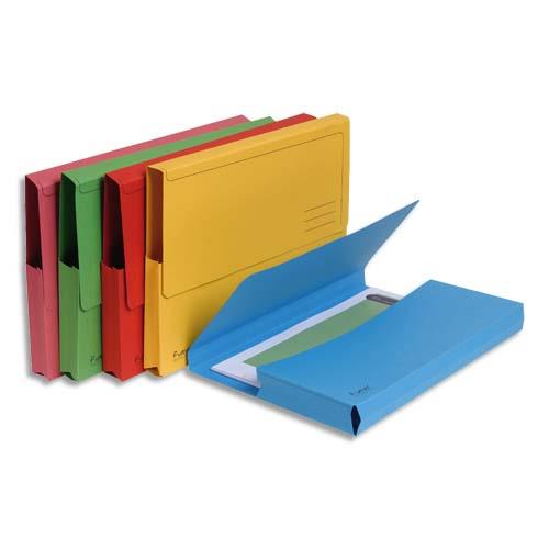 [291082] EXACOMPTA Paquet 50 chemises à poche FOREVER en carte recyclée 290g. Coloris Jaune vif