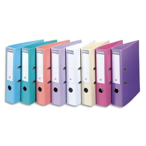 [292845] EXACOMPTA Classeur à levier PVC dos de 70mm assortis pastel