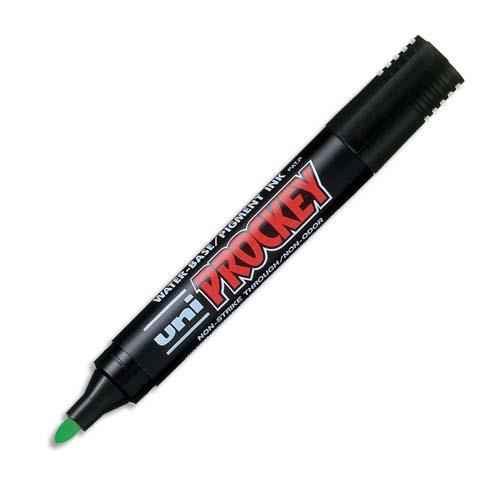 [049810] UNI-BALL Marqueur permanent pte ogive corps plastique encre pigmentée à base d'eau Vert UNI PROCKEY PM122