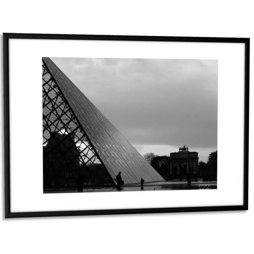 [297727] PAPERFLOW Cadre photo contour aluminium coloris Noir, plaque en plexiglas. Format 30 x 42 cm