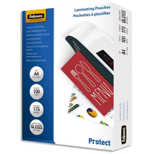 [298489] FELLOWES Pack de 100 pochettes A4 175 microns 5308703