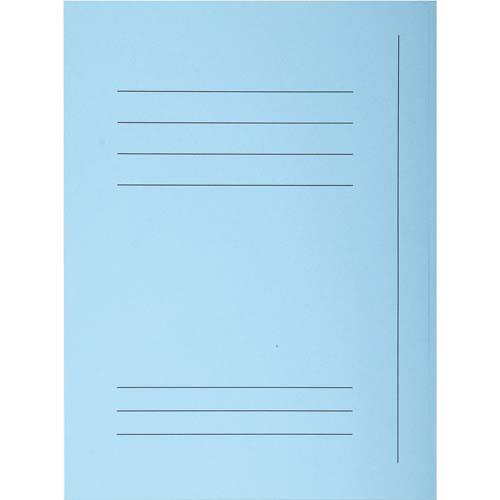 [062719] EXACOMPTA Paquet de 50 chemises pré-imprimés 3 rabats SUPER 250 en carte 210 grammes Bleu