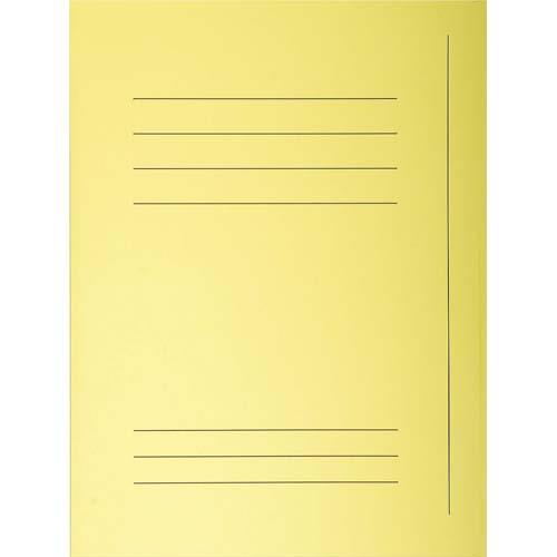 [062778] EXACOMPTA Paquet de 50 chemises pré-imprimés 3 rabats SUPER 250 en carte 210 grammes Jaune