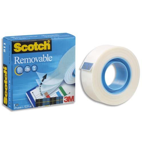 [064719] SCOTCH Ruban adhésif invisible repositionnable Magic 811 - 19 mm x 33 mètres, en boîte individuelle