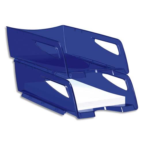 [349975] CEP Maxi corbeille à courrier Happy Bleu électrique, dimensions : L25 x H10,1 x P34 cm