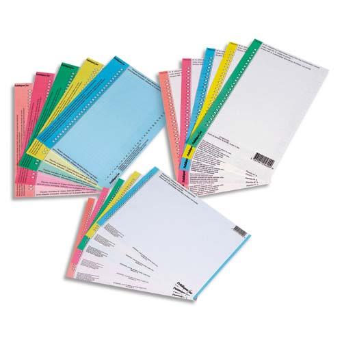 [351191] OBLIQUE AZ Sachet de 10 planches étiquettes n°0 réversibles pour dossiers suspendus tiroir. Assortis