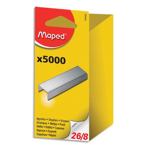 [351934] MAPED Boîte de 5000 agrafes 26/8 en blister 324502-0