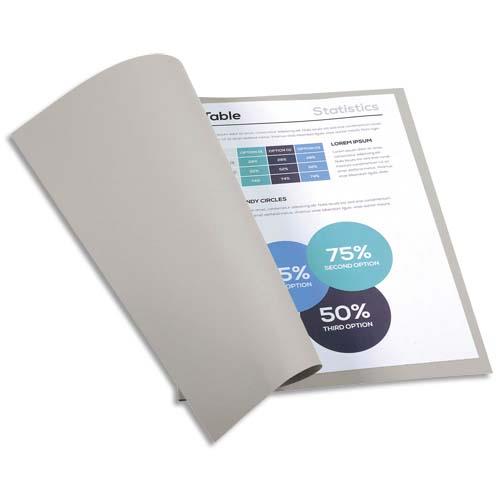 [356351] EXACOMPTA Paquet de 100 chemises FOREVER en carte recyclée 220g. Coloris Gris