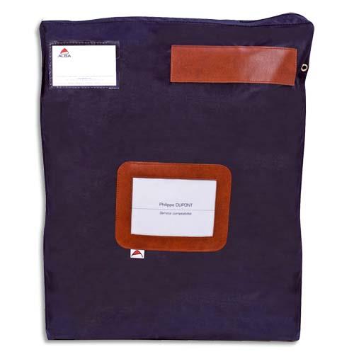 [065324] ALBA Pochette navette Bleue grand modèle en PVC à soufflets dimensions : 40x50x5cm