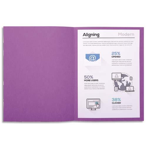 [356483] EXACOMPTA Paquet de 100 chemises FOREVER en carte recyclée 220g. Coloris lilas