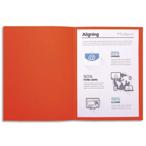 [356521] EXACOMPTA Paquet de 100 chemises FOREVER en carte recyclée 220g. Coloris Orange