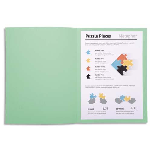 [356580] EXACOMPTA Paquet de 100 chemises SUPER 180 en carte 160 grammes coloris Vert clair